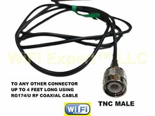 RG174/U Cable with TNC Male to SMA RP-SMA RP-TNC N RCA MCX SMB ... up to 4 FEET picture