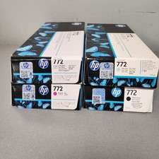 Genuine HP 772 Ink Cartridge Set Matte Black Photo Black Magenta Light Cyan 300m picture
