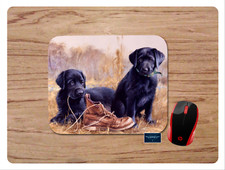 BLACK LAB LABRADOR RETRIEVER PUPPY DOGS SCENIC ART PMOUSE PAD DESK MAT GIFT picture