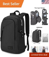 Anti-Theft Business Travel Laptop Backpack Fits 15.6 Inch - Sleek Black Design picture
