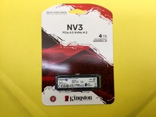 Kingston NV3 4TB PCIe 4.0 NVMe M.2 2280 SSD SNV3S/4000G New Sealed picture