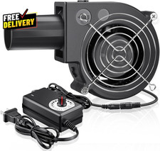 97Mm X 33Mm BBQ Blower Fan 12V with 120V – 240V AC Plug Variable Speed Cont.... picture