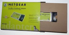 Vtg Netgear CardBus Notebook Adapter 10/100 Mbps Fast Ethernet 32-bit in Box  picture
