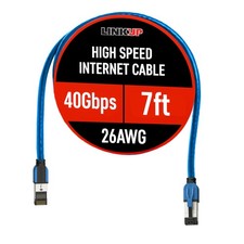 LINKUP Cat 8 Ethernet Cable | Long Internet Cord | High Speed LAN 7ft, Blue  picture