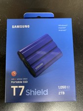 Brand New Samsung T7 Shield 2TB USB-C Portable External SSD - Blue (MU-PE2T0R) picture