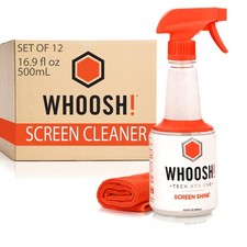 WHOOSH Screen Shine Pro – TV Screen Cleaner & Cloth, Set of 12, 16.9 fl oz picture