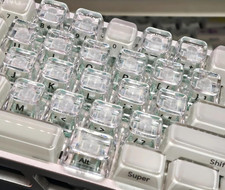 XVX 21Keys MDA Profile Clear Keycaps, Side Printed Characters,Backlit Glitter Sw picture