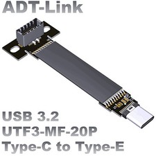 ADT-Link USB3.2 Type C to 19P 20P Motherboard Front Rear Panel Extension Cable picture