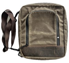 WaterField Designs Tech Folio in Waxed Canvas with Chocolate Leather Trim picture