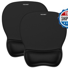 TECKNET 2 Pack Gel Ergonomic Mouse Pad with Wrist Rest Non-Slip PU Base picture
