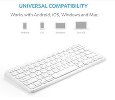 NEW ANKER ULTRA COMPACT BLUETOOTH KEYBOARD A7726 WIRELESS WINDOWS & MAC picture