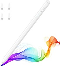 White Moko Pencil for iPad A16/11th/10th, USB-C Fast Charging Tilt Sensitivity picture