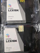LD Compatible 2PK LC61BK 14 Brother LC61 Black Ink Cartridge picture