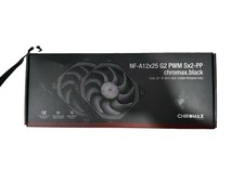 Noctua NF-A12x25 G2 PWM Sx2-PP chromax.Black, High-End Quiet Fans 2x120mm picture