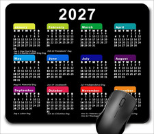2025 Calendar with Holiday Mouse Pad, Gaming Rectangle Mousepad for Computer La picture
