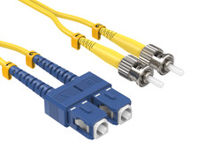 3m OS2 SC to ST UPC Duplex Corning Fiber Optic Cable SingleMode 9/125 OFNR Ra... picture