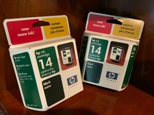 HP ink Cartridge 14 invent 97 tricolor print large grand black 2005 2007 set picture