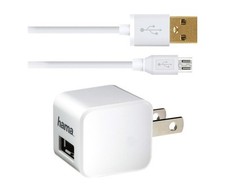 Wholesale Lot 10x HAMA Wall Home Charger 2.4 Amp Cube/ 6FT Micro USB Cable  picture