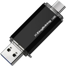 Durable Dual-Port Flash Drive - 16GB USB Type-C and USB-A, Shockproof Design picture