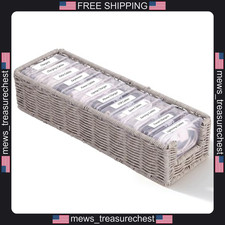 Rattan Cable Organizer Set with 13.5 Inch Box and 12 Small Containers picture
