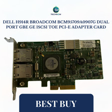 Dell H914R Broadcom BCM95709A0907G Dual Port GbE GE iSCSI TOE PCI-e Adapter Card picture