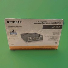 NETGEAR GS305 5-Port Gigabit Ethernet Switch New Sealed Metal Case Plug Play picture