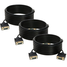 3 pcs 30ft SVGA VGA Cable Male to Male M/M Monitor Cord TV HDTV Full HD15 Laptop picture