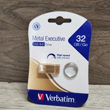 Verbatim 32GB Metal Executive USB 3.0 Flash Drive - Gold - 99105 picture