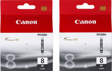 New Genuine Canon CLI-8 Black 2PK Ink Cartridges PIXMA iP4200, iP4300 picture