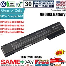 8 Cell Laptop Battery for HP EliteBook 8560w 8570w 632427-001 VH08 632425-001 US picture