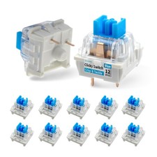 12 PCS Blue Switches 3 Pin Clicky For Cherry MX Mechanical Keyboard Dustproof picture