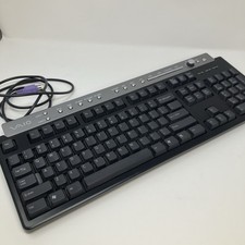 Vintage Sony VAIO PS/2 Wired Multimedia Keyboard PCVA-KB7P/U Black Silver Tested picture