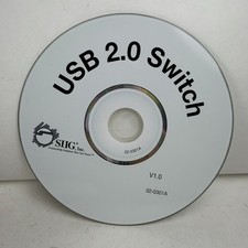 SIIG Inc USB 2.0 Switch Driver CD V1.0 02-0301A Software Disc Light Scratches picture