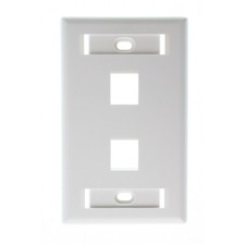 BELDEN AX102655 2-PORT SINGLE GANG KEYCONNECT FACEPLATE W/ ID WINDOW picture