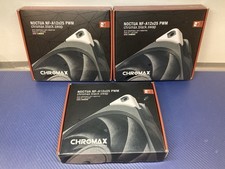 Lot of 3 Noctua NF-A12x25 PWM chromax. Premium Quiet Fan, 4-Pin (120mm, Black) picture