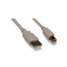 15ft USB 2.0 Computer Cable Type A Male to Type B Male - White picture