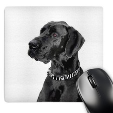 3dRose LLC 8 x 8 x 0.25 Inches Mouse Pad, Black Great Dane (mp_1054_1) picture