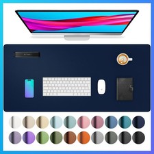 Leather Desk Pad Protector, Mouse Pad, Office Desk Mat, Non-Slip PU Leather Desk picture