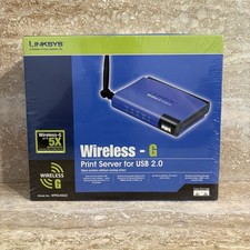 Linksys Wireless-G Print Server for USB 2.0 WPS54GU2 New Old Stock Sealed 🔥 picture