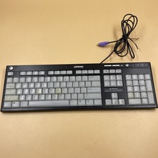 Compaq keyboard With Sub Cord Black Footed Model 5137 / TESTED/  PS/2 Connector picture