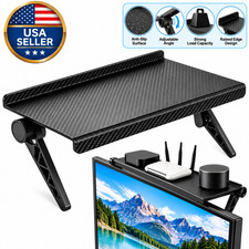 TV PC Top Shelf Screen Monitor Stand Router Storage Rack Phone Holder Adjustable picture