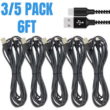 3/5Pack 6FT USB Fast Charger Charging Cable Braided For iPhone 12 11 XR XS Pro 8 picture