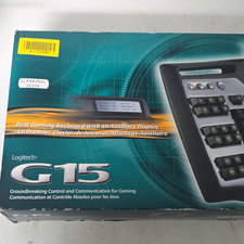 Logitech G15 Gaming Keyboard USB Wired Illuminated Programmable LCD sealed -  picture