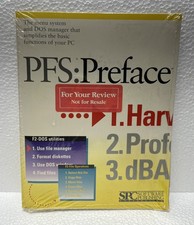 VTG SPC Software Publishing PFS:Preface - Menu System and DOS Manager NEW SEALED picture