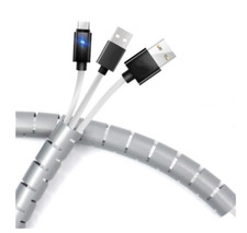 1Pc 1.5/2m Flexible Spiral Pipe Cord Protector Cable Organiser Winder Wrap  picture