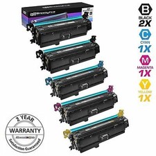 5pk Toner Set for HP 504A CM3530 CP3525 Color Cartridge CE250 CE251 CE252 CE253 picture