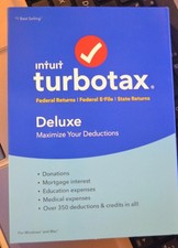 2018 TurboTax Deluxe Federal & STATE Turbo Tax New Sealed CD in DVD Windows/Mac picture