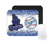 LA Dodgers Baseball Theme Mouse Pad Sports Desk Office Mat Fan Gift picture