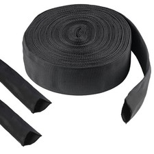 33 FT Nylon Hydraulic Hose Protector Sleeve Black Protective Cover Hose Sheath H picture