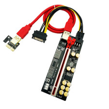 V016Pro GPU Riser Card PCIe 1x to 16x Extension Card LED Temperature Voltage New picture